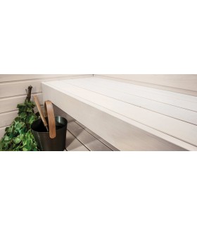 Satu Sauna Finish (Satu Saunasuoja) is a waterborne, thixotropic protection for wooden surfaces.