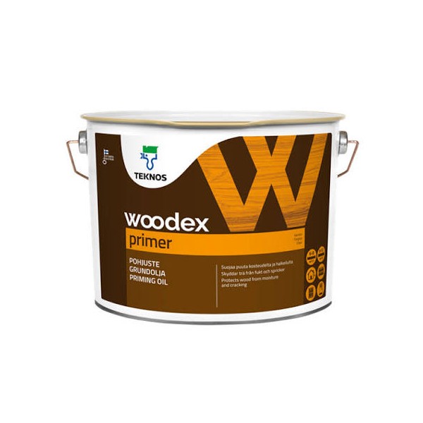 Teknos Woodex Primer. Water-borne priming oil for exterior woodwork