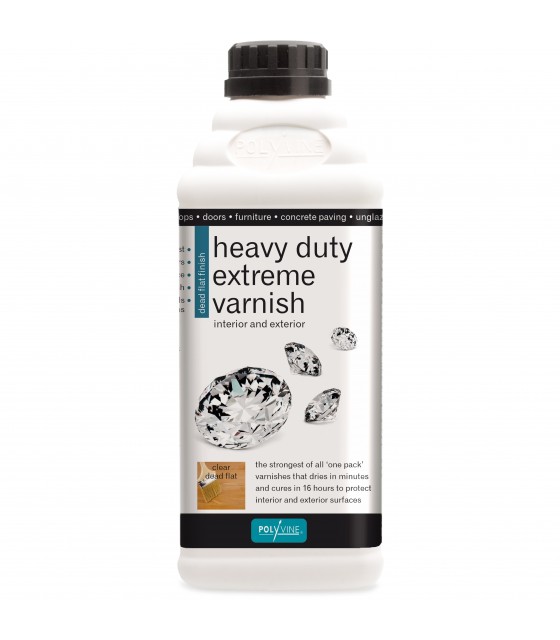 Polyvine Heavy Duty Extreme Varnish dries in minutes, cures in 16 hours