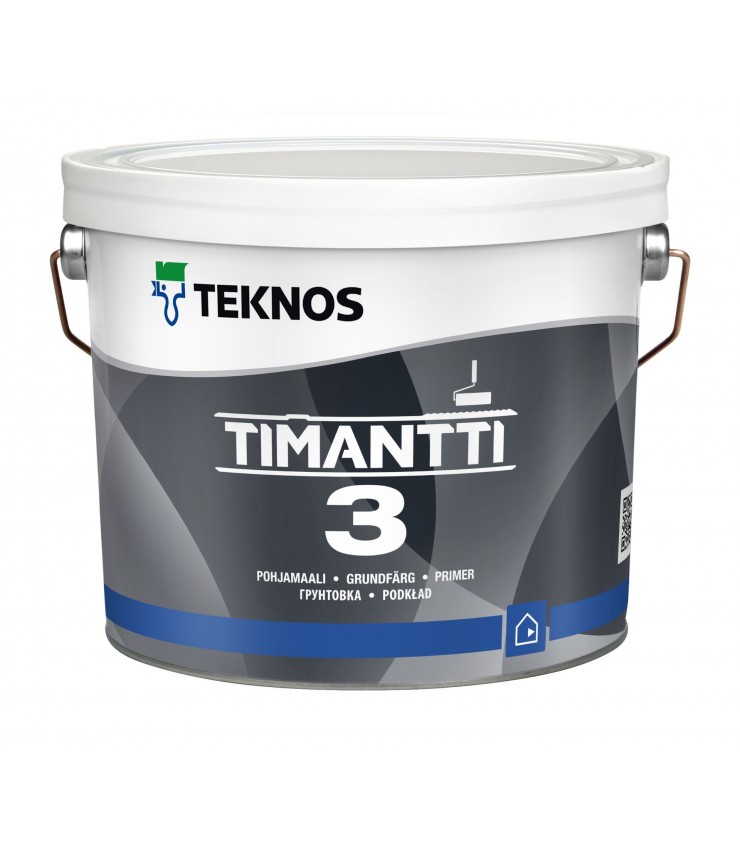 Teknos Timantti 3 Waterborne Primer is a full matt acylate based