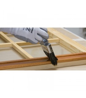 An extremely durable medium build waterborne semi-transparent wood finish for use on exterior wood