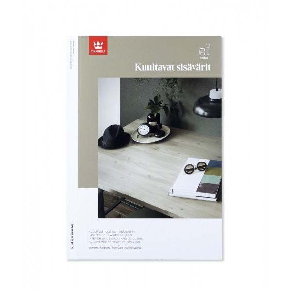 Tikkurila Kuultavat Sisavarit – Interior Woodstains Colour Card