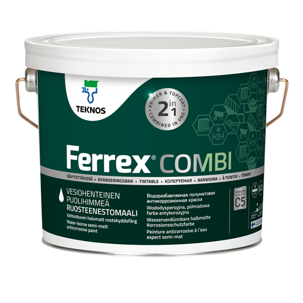 Teknos Ferrex Combi 2in1 Combined Metal Primer and Topcoat